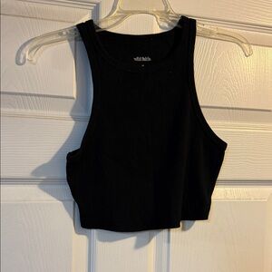 Black cropped tank top, like new